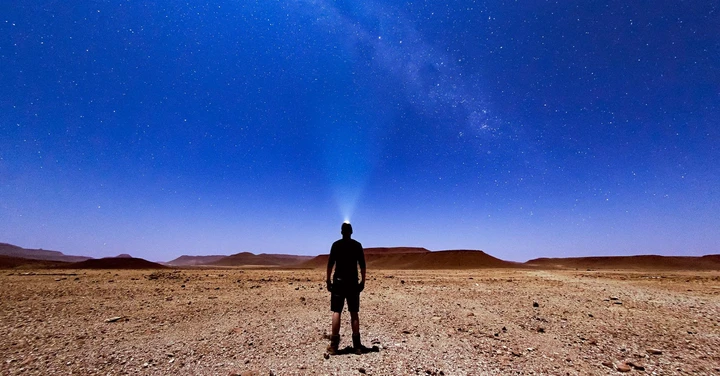 The night sky is crystal clear in Damaraland