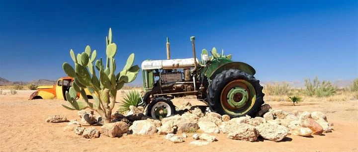 Traktor-Wrack in Solitaire 