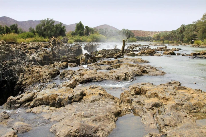 The Kunene River flowing in Northern Namibia
