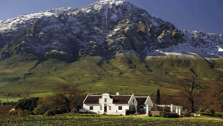 Picture perfect views can be enjoyed of the beautiful mountains and vineyards, South Africa