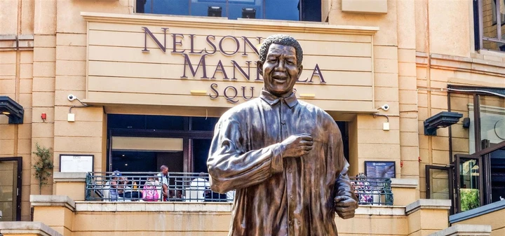 The iconic Nelson Mandela Square, Johannesburg