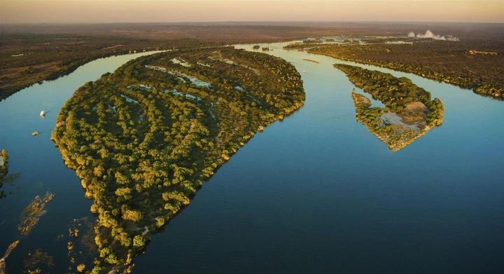 Aerial views of the stunning Zambezi river